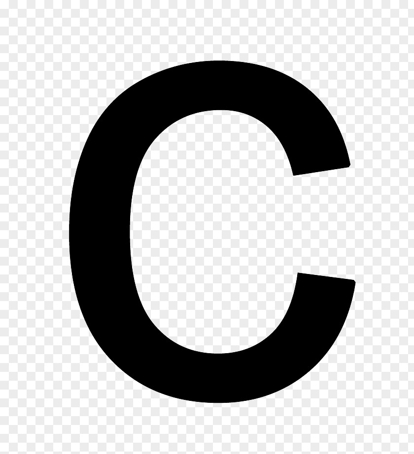 Letter C Brand Black And White Circle PNG