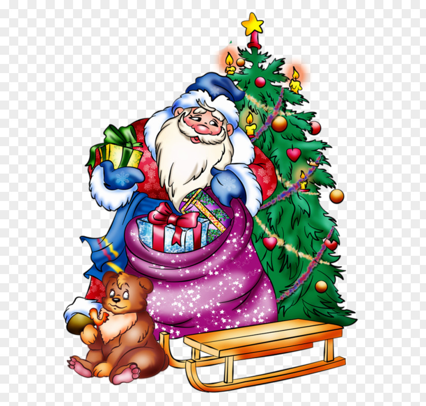 Santa Claus Ded Moroz Snegurochka New Year Christmas Day PNG