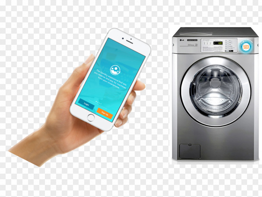 Selfservice Laundry Washing Machines Business Room PNG