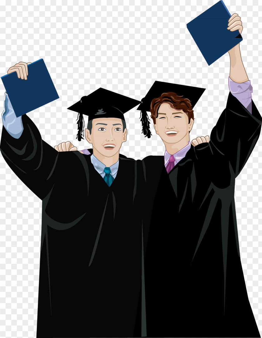 Student Bachelors Degree Cartoon Academic Dress Graduation Ceremony PNG