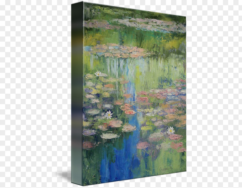 Water Pond The Lily Painting Lilies Acrylic Paint PNG