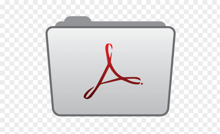 Acrobat Folder Line Red Font PNG