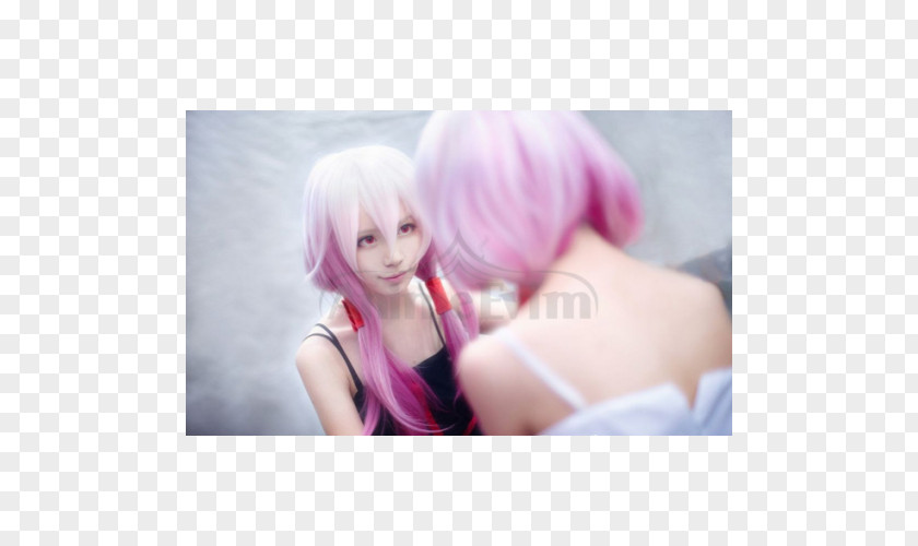 Mana Guilty Crown Wig Pink M Blond PNG