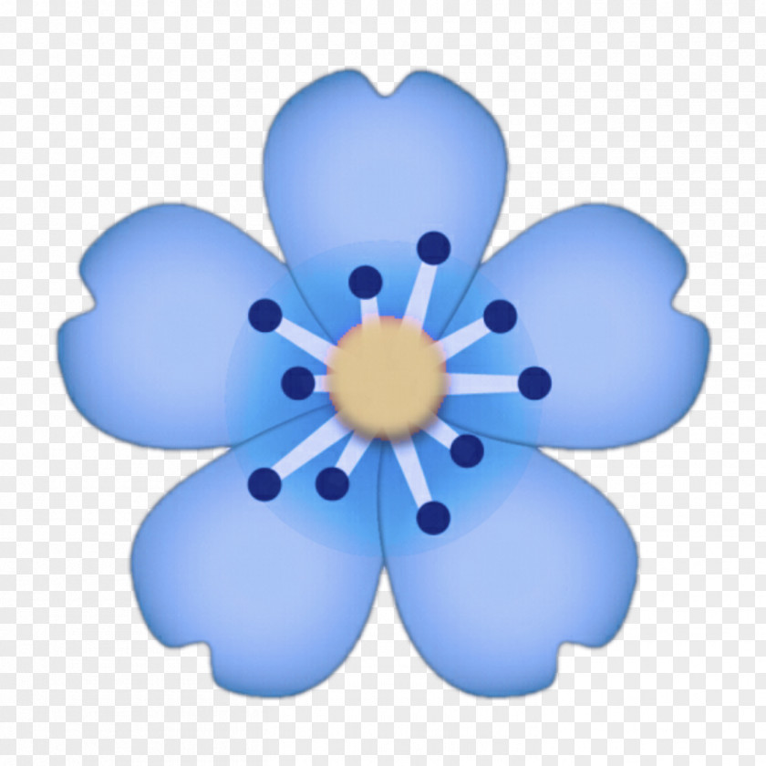 Symbol Flower Blue Petal Cobalt Plant PNG