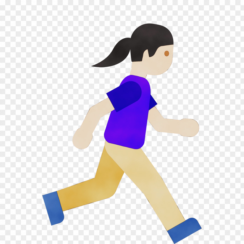 Jumping Lunge Fitness Cartoon PNG