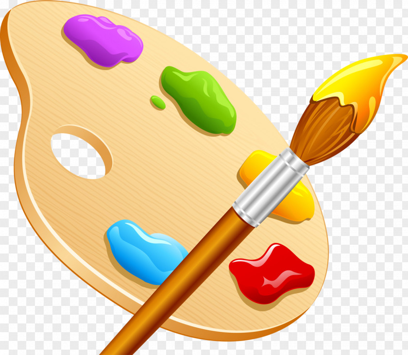 Paint Clipart Psd Drawing Palette Color Wheel Brushes PNG