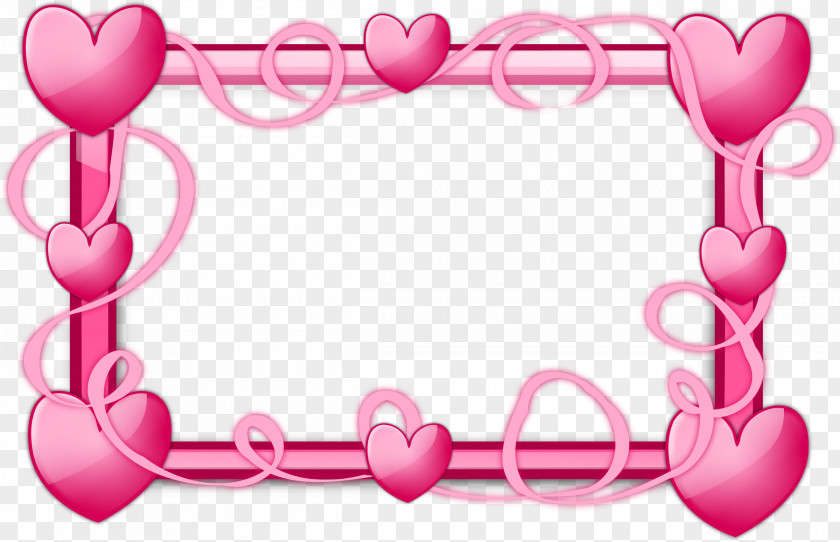 Pink Border Borders And Frames Picture Heart Clip Art PNG