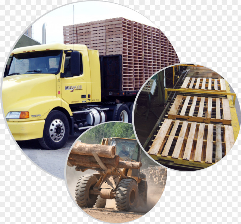 Wood Pallet Recycling Plastic Truckload Shipping PNG