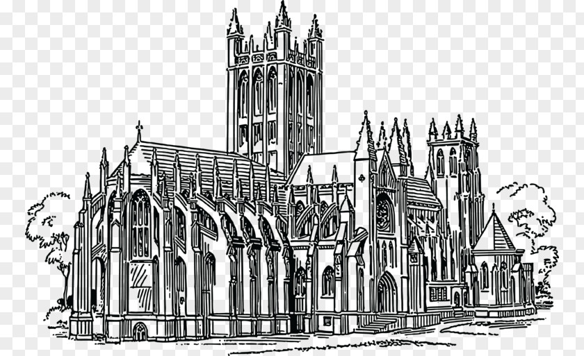 Church Gothic Architecture Clip Art Vector Graphics PNG