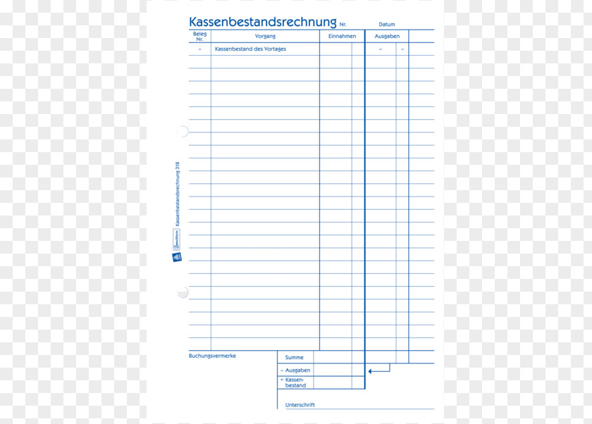 Hitachi Paper Avery Zweckform 318 Kassenbestandsrechnung Weiß White Bundesautobahn 5 Text PNG