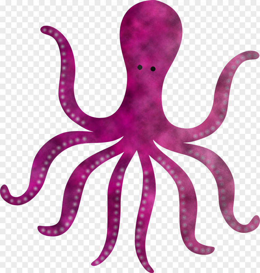 Octopus Giant Pacific Pink Purple PNG