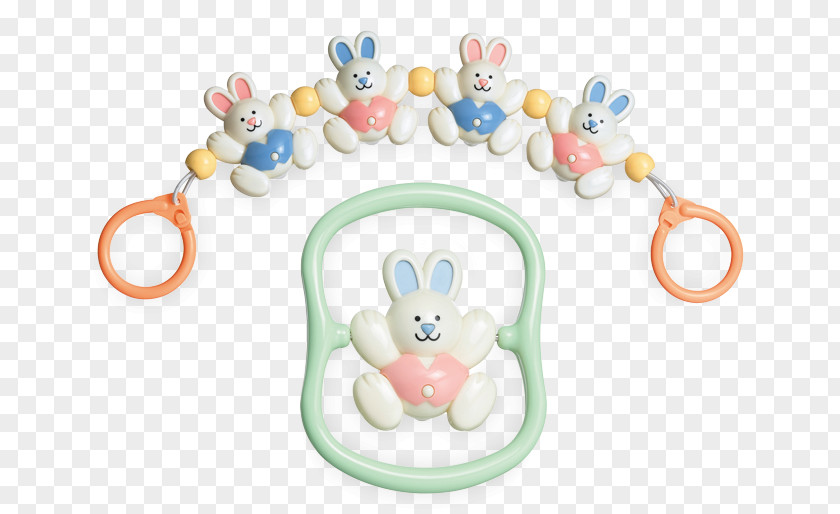Rabbit Toy Infant Gift Rattle PNG