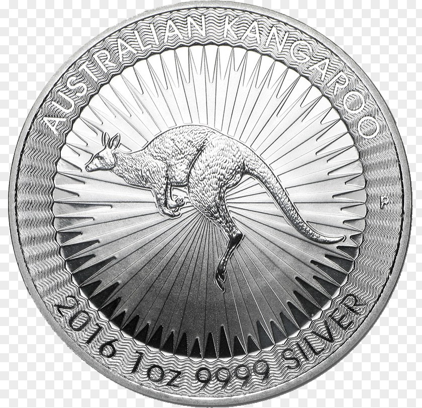Silver Coin Perth Mint Australian Kangaroo Bullion PNG