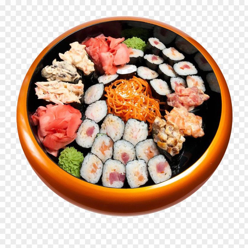Stone Bowl Of Sushi Food Japanese Cuisine Makizushi Chu016btoro PNG