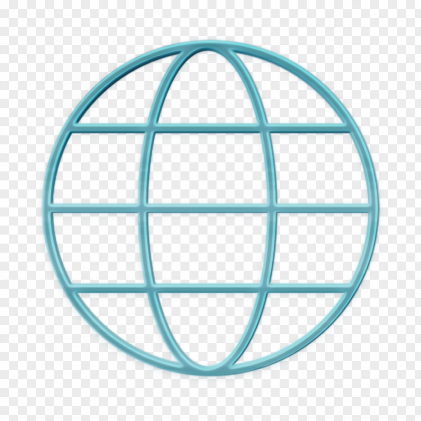 Aqua Turquoise Business Icon Earth Globe PNG