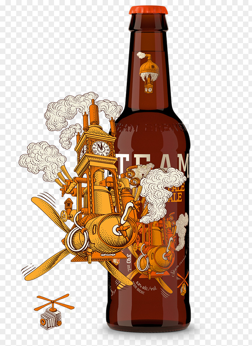 Beer Bottle Ale Steamworks Brewing Co. PNG