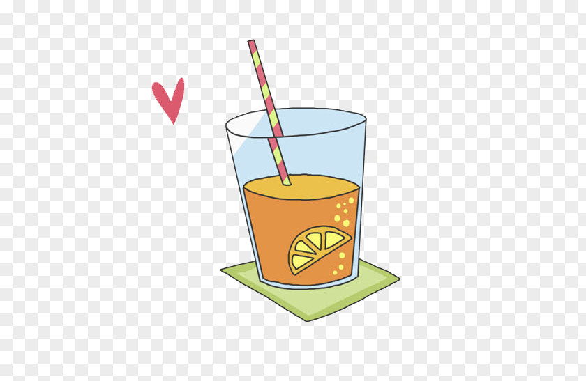 Hand Painted Juice Orange PNG