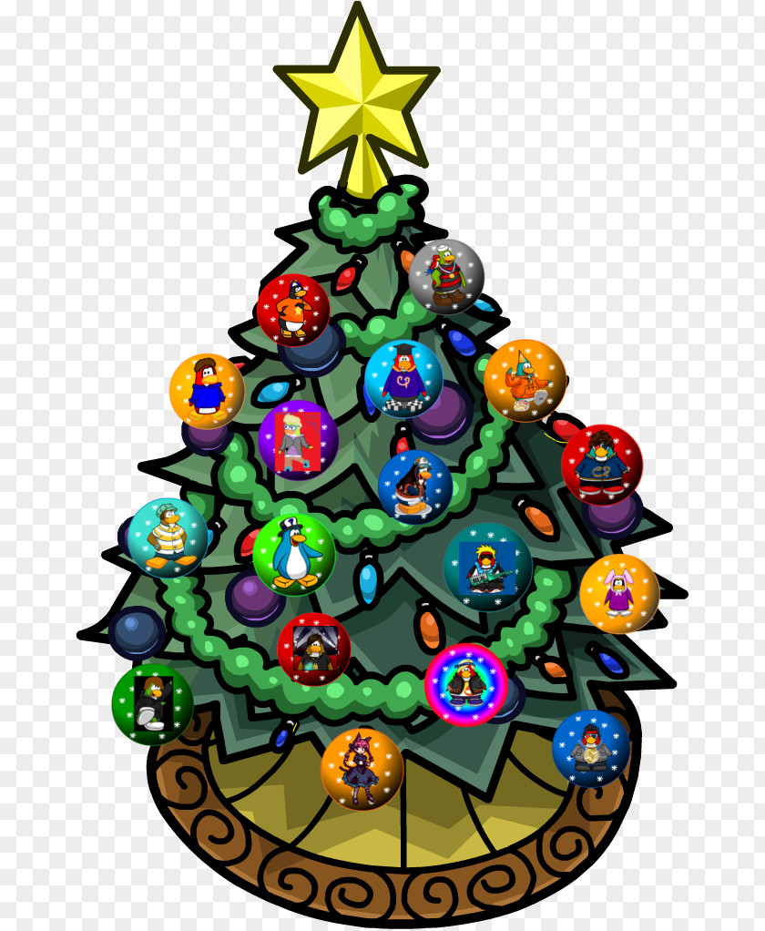 Penguin Christmas Club Tree Decoration PNG