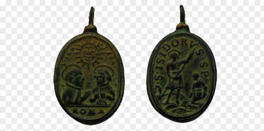 San Isidro Labrador Medal 18th Century Pilgrim Badge Saint Hotel PNG