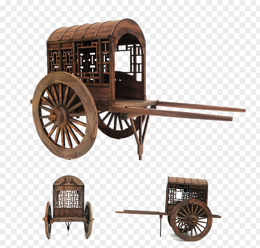 Ancient Carriage Model Cart Horse-drawn Vehicle PNG