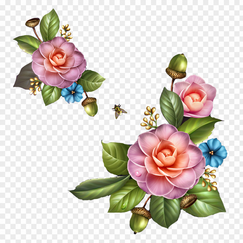 Flower Garden Roses Clip Art PNG