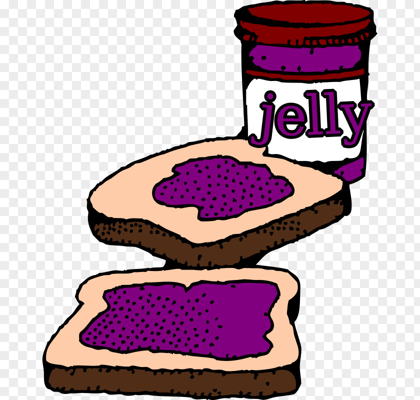 Peanut Butter And Jelly Clipart Sandwich Jam Gelatin Dessert Toast White Bread PNG