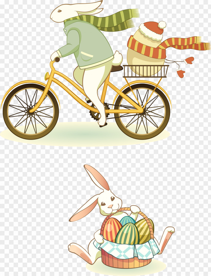Vector Anthropomorphic Rabbit Printed T-shirt Bicycle Cycling Printing PNG