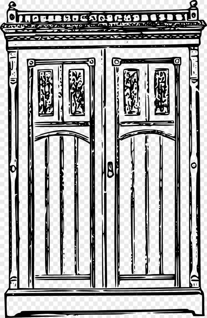 Vector Door Antique Furniture Wardrobe Clip Art PNG