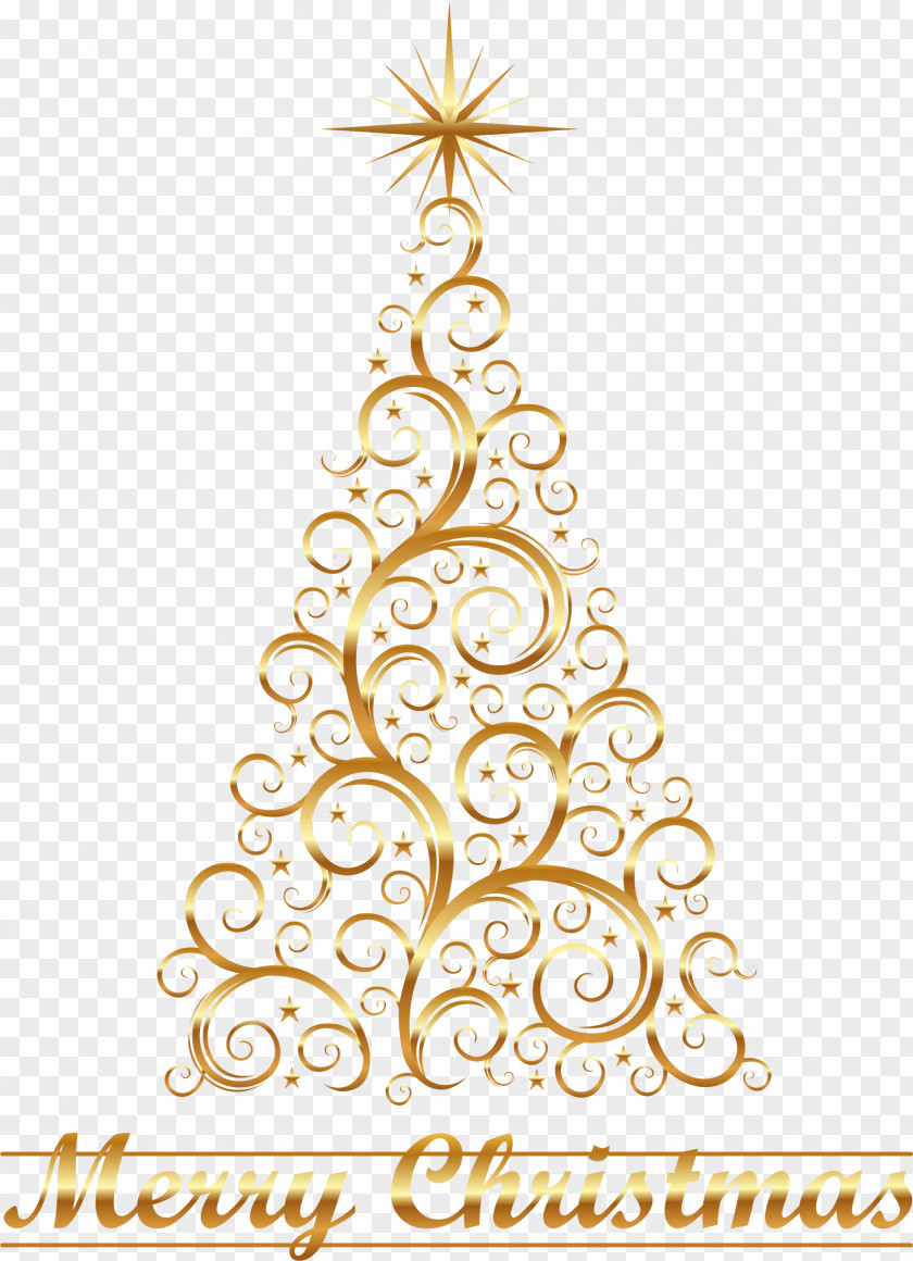 Creative Golden Christmas Tree PNG golden christmas tree clipart PNG
