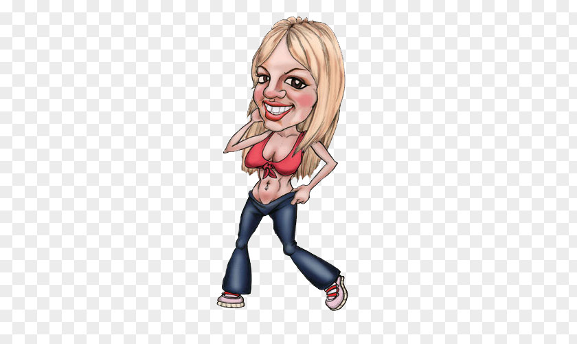 POP ART Britney Spears Female Cartoon Caricature PNG