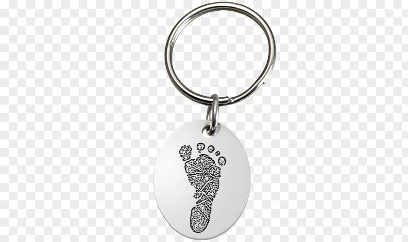 Silver Key Chains Fingerprint Memorial Jewelry: Stainless Steel Dog Tag- Footprint + Text Engraving Jewellery PNG