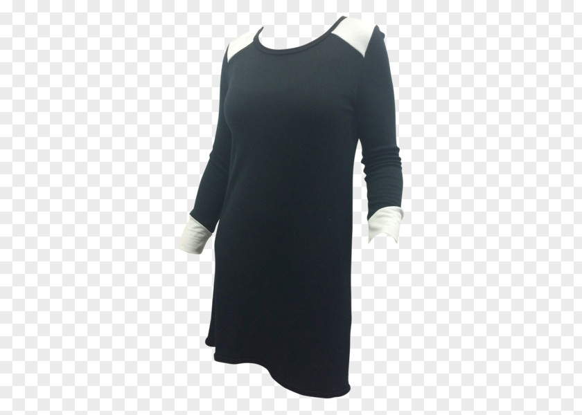 Wear Black Yarn Shoulder Little Dress Sleeve M PNG