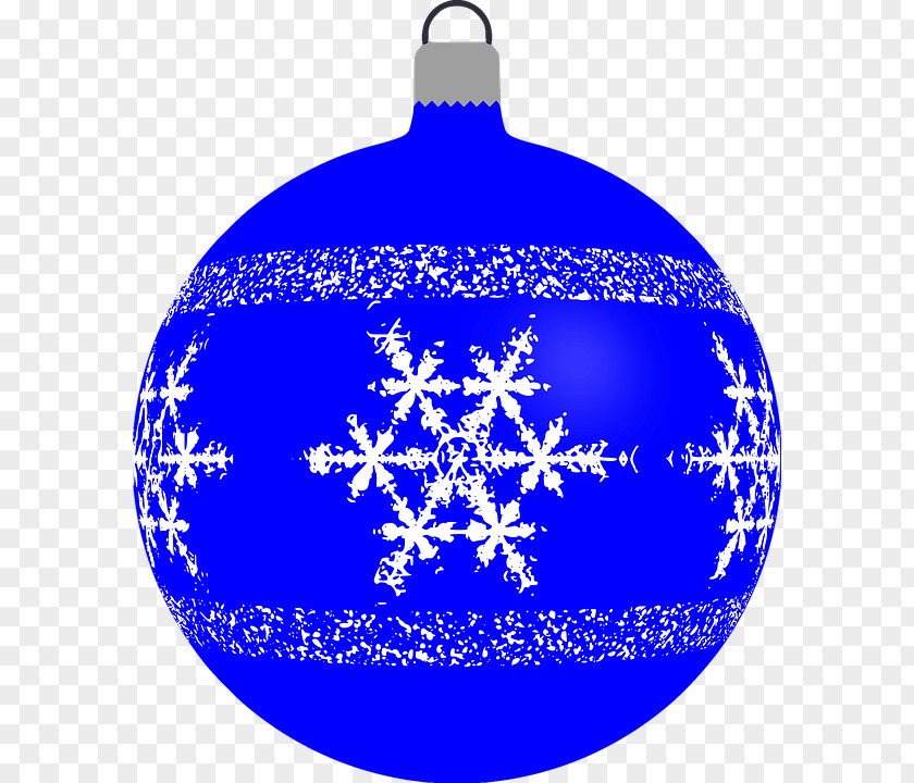 Blue Snowflake Ball Christmas Ornament Free Content Clip Art PNG