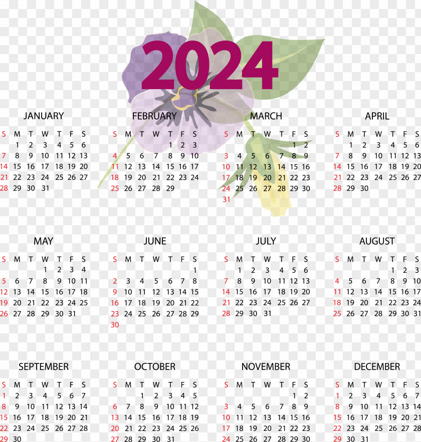 Calendar 2021 Vector Drawing PNG