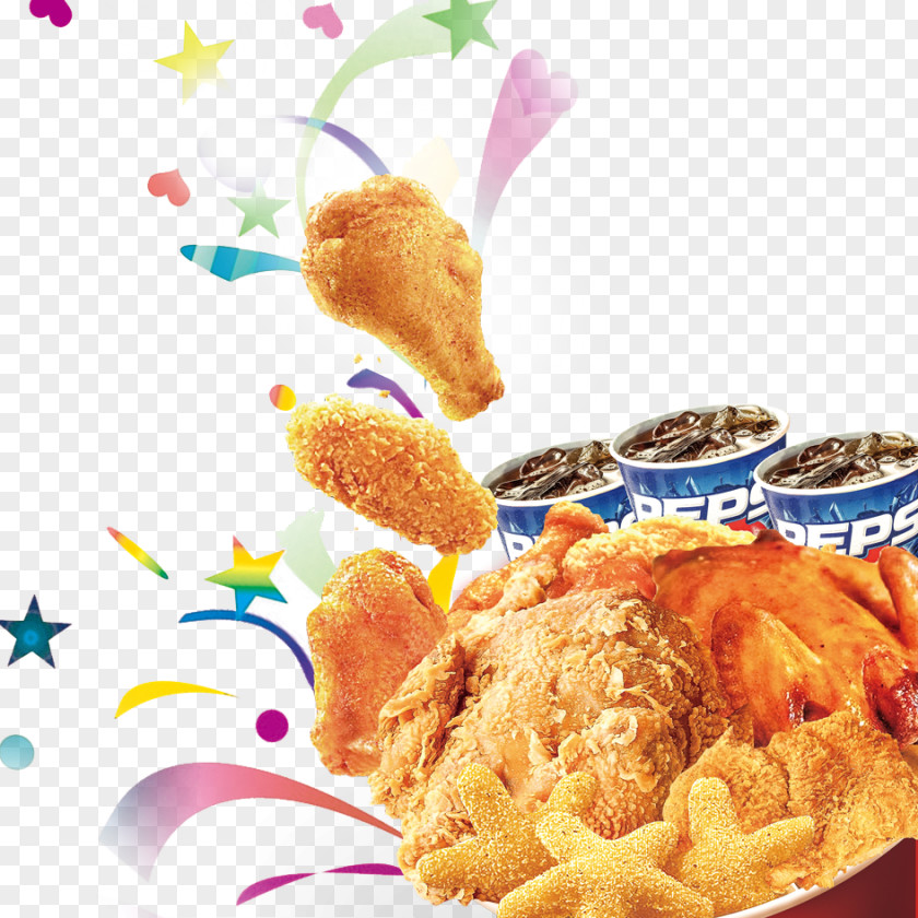 Chicken Bucket Coca-Cola Fried Hamburger KFC PNG