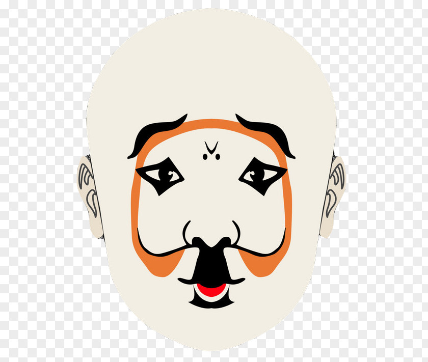 Funny Face China Mask Chinese Opera Peking Clown PNG