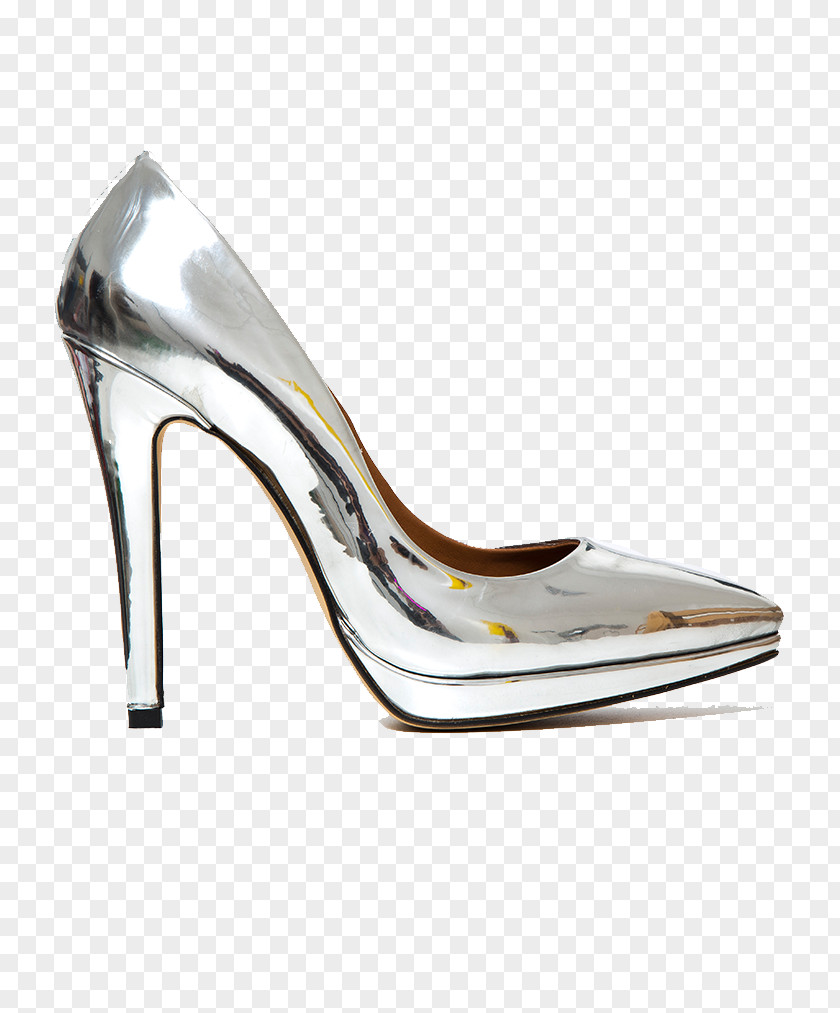 Platform Oxford Shoes For Women High-heeled Shoe Stiletto Heel Silver Fashion PNG