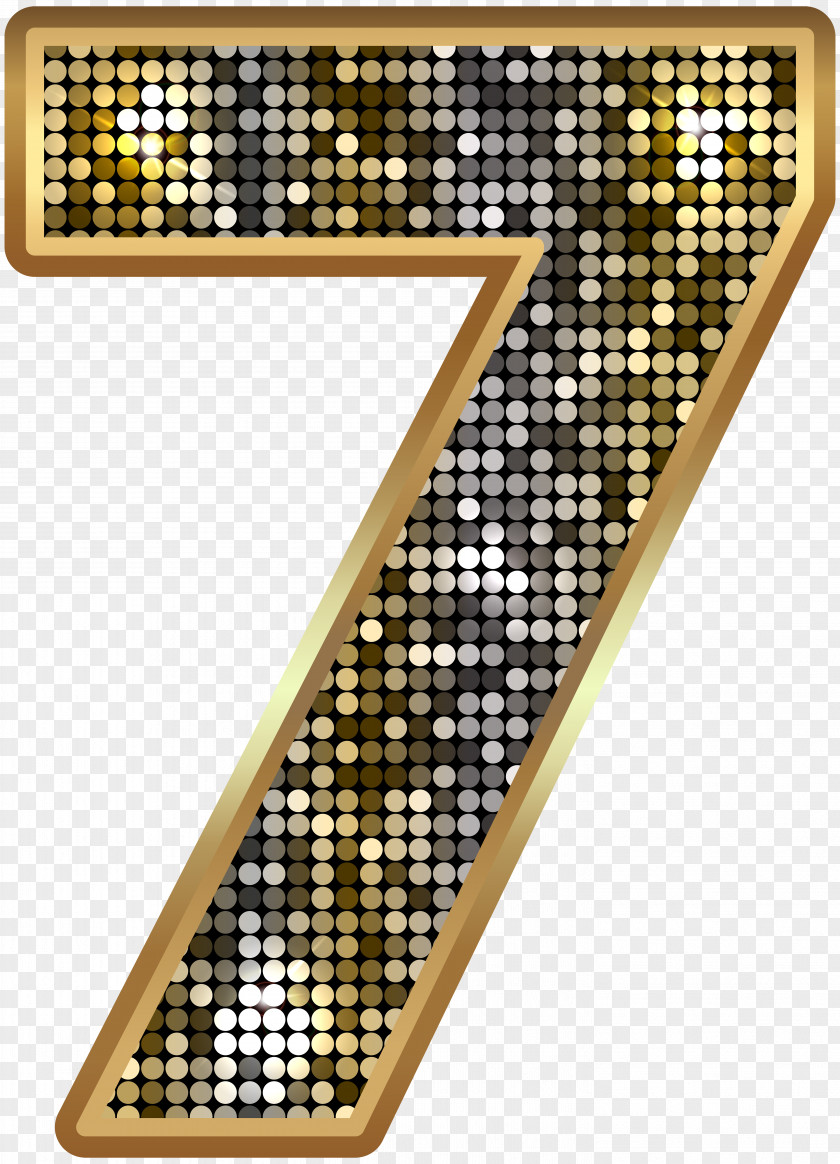 Gold Deco Number Four Clip Art PNG
