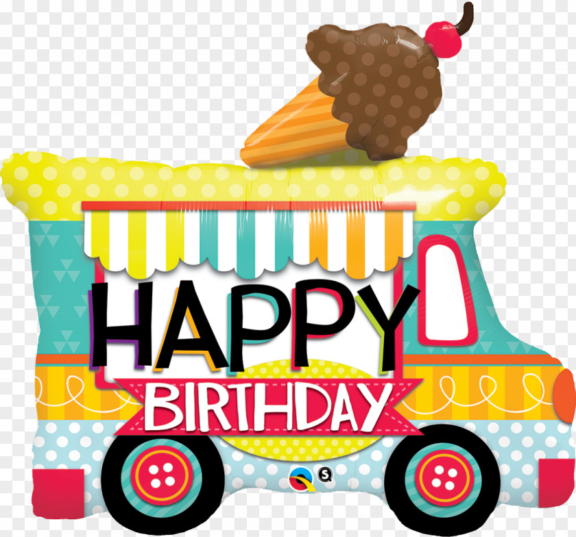 Ice Cream Van Cones Birthday Balloon PNG