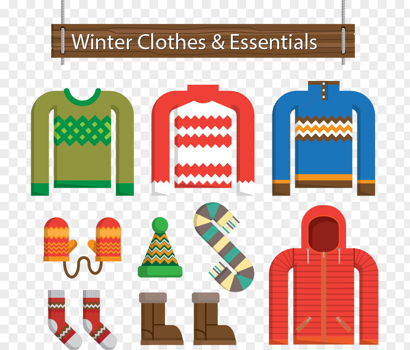 Men's Warm Winter Equipment T-shirt PNG