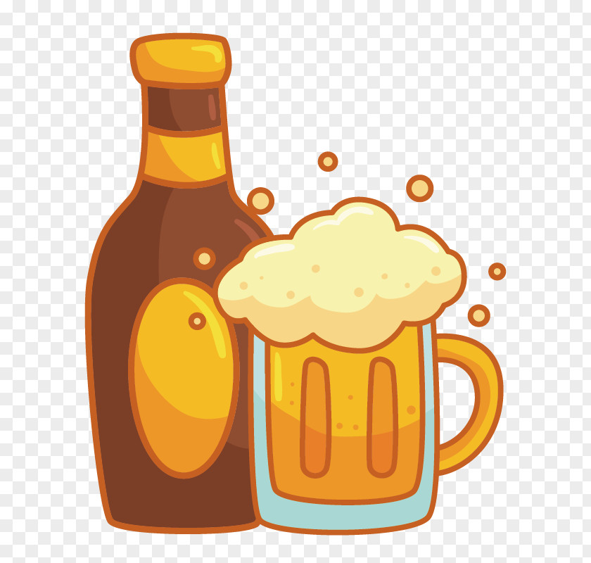 Beerbottle Design Element Vector Graphics Oktoberfest Beer Image PNG