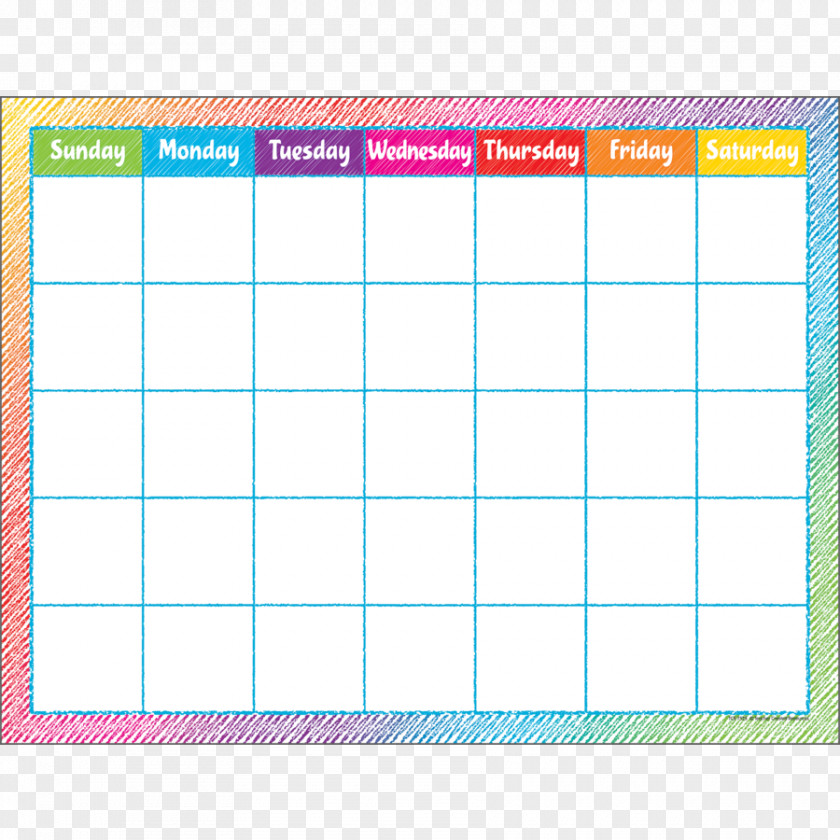 Colorful Calendar Classroom Dry-Erase Boards Arbel Education PNG