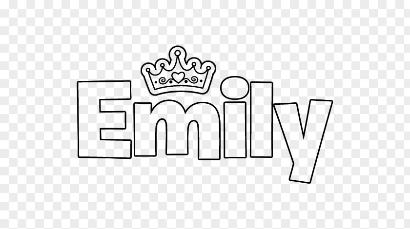 Emily Paper Brand White Line Art PNG