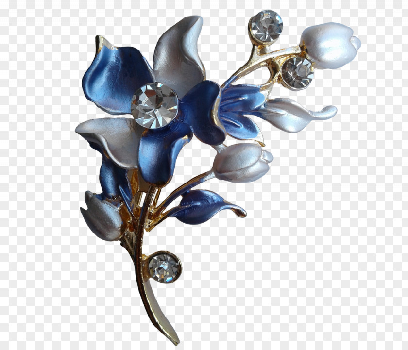 Pimple Brooch Cobalt Blue Flower Jewellery PNG