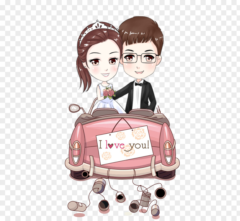 Cartoon Couple Marriage Wedding Bride Clip Art PNG
