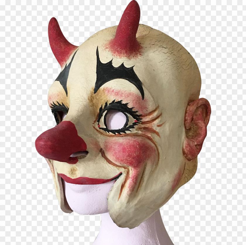 Clown Pierrot Harlequin Mask Costume PNG