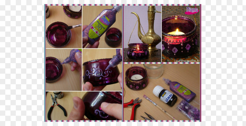 Eid Mubarak Lantern Crock Glass Candle Jar PNG