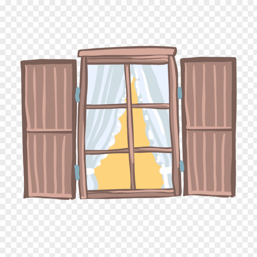 Hand-painted Windows Window Shutter Clip Art PNG
