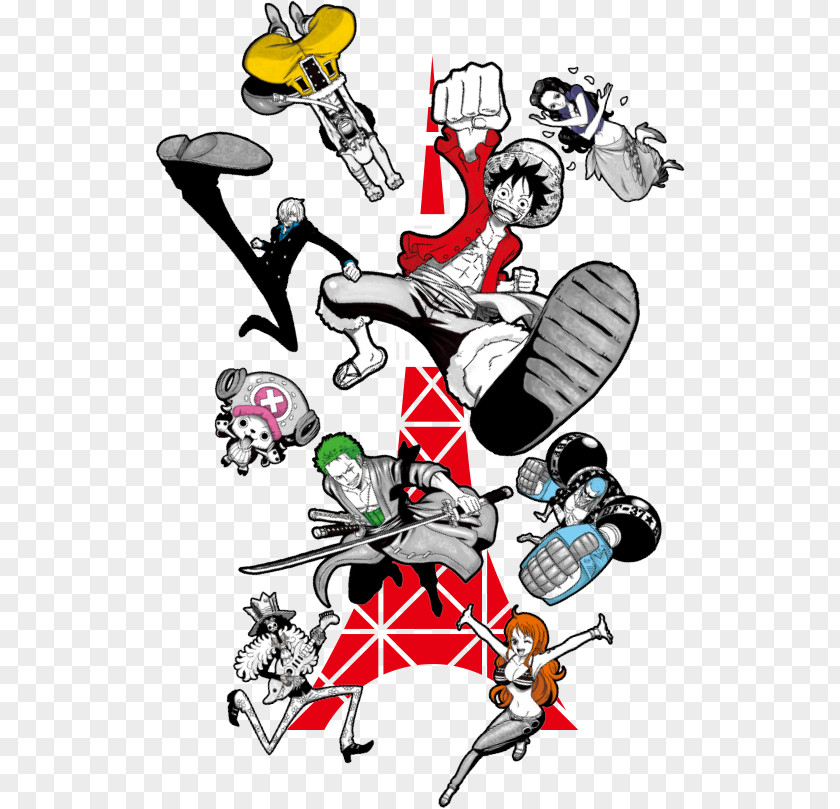 Tokyo Tower One Piece Art Graphic Design PNG