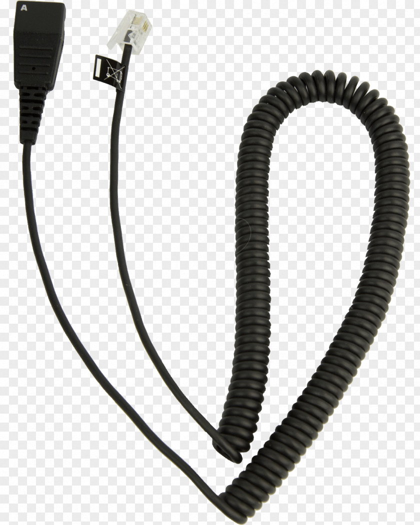 Cable Plug N-Gage QD Jabra Telephone Headphones RJ9 PNG